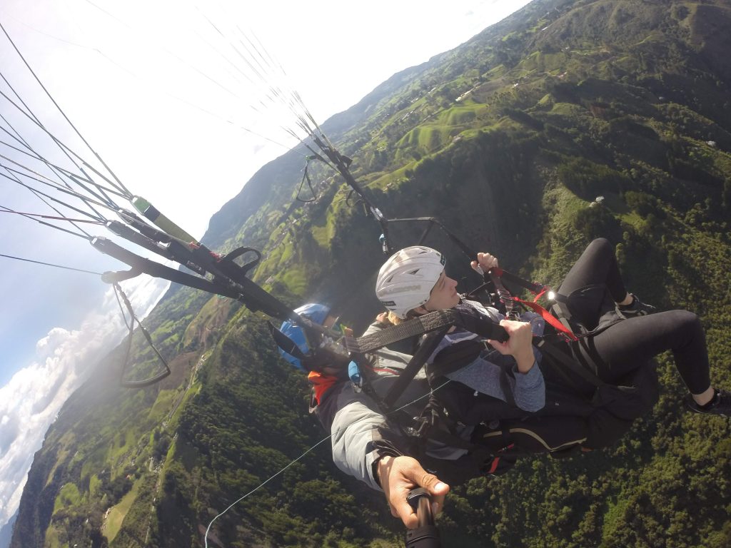 paragliding in medellin, colombia