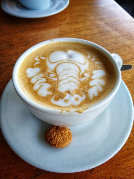 cappuccino from agora arte y cafe in lima, peru