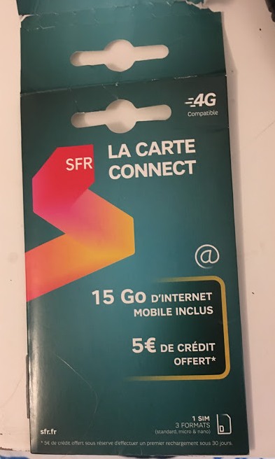 the best SIM card in Paris is the SFR Carte Connect