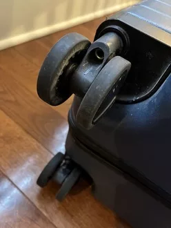 Quince suitcase wheels after 1.5 years of use